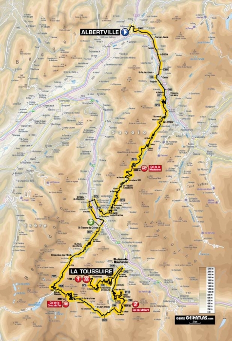 Тур де Франс - 2012: Альтиметрия этапов. Часть 1