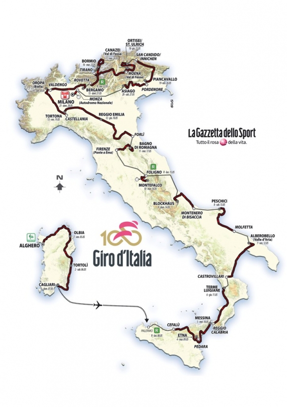 Джиро д'Италия-2017. Презентация маршрута