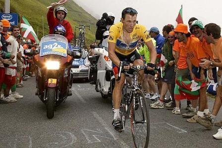 Лэнс Армстронг на 15-м этапе Тур де Франс 2003