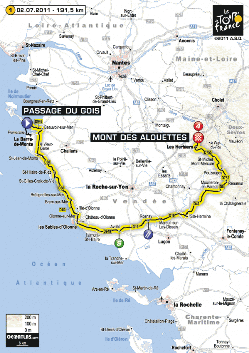 Тур де Франс-2011: Альтиметрия этапов