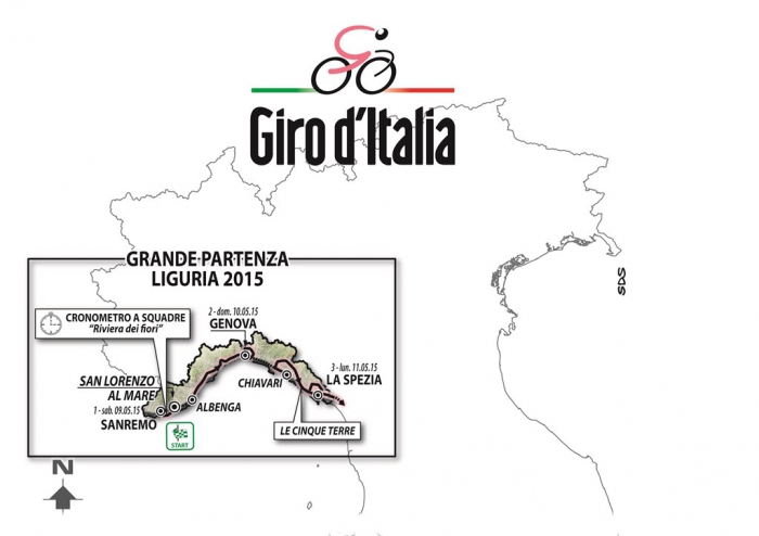 Джиро д’Италия-2015 стартует по велодорожке в окрестностях Сан-Ремо