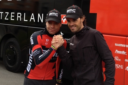 Кэдел Эванс и Саму Санчес, Photo © Andrea Agostini, BMC Racing Team 