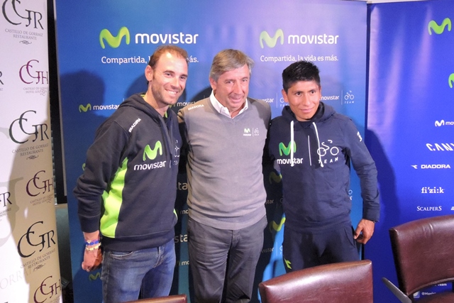 Алехандро Вальверде, Эусебио Унсуэ и Наиро Кинтана, фото (с) Movistar