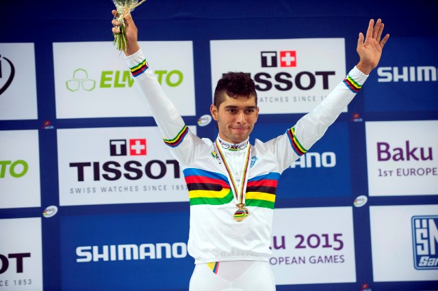 Колумбиец Фернандо Гавирия - чемпион мира по велоспорту на треке в омниуме