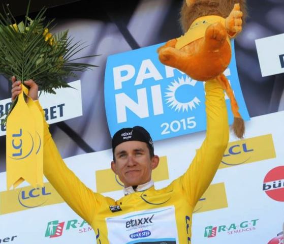 Победа на 4-м этапе Париж-Ниццы Ричи Порта, жёлтая майка Михала Квятковски