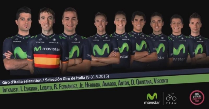 Состав команды Movistar на Джиро д'Италия-2015