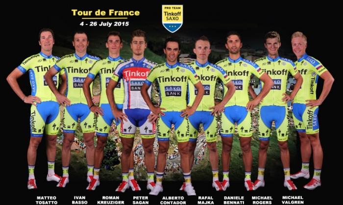 Состав команды Тинькофф-Саксо на Тур де Франс-2015
