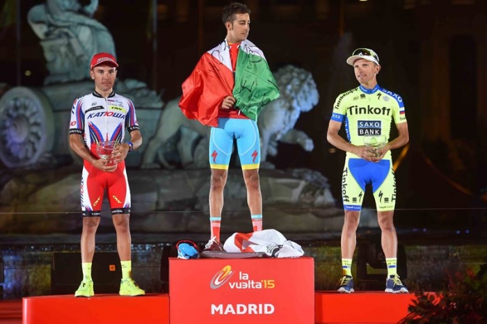 Капитан команды Astana Фабио Ару - победитель 70-го выпуска Вуэльты Испании