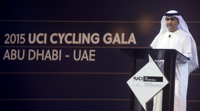 Церемония награждение лучших велогонщиков сезона 2015 года в Абу-Даби