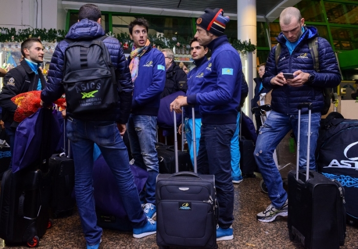Встреча команды Astana Pro Team в аэропорту Астаны
