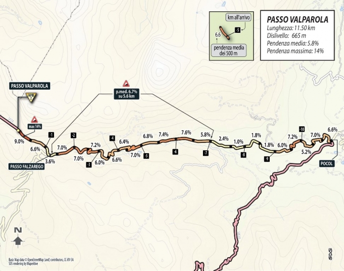 Джиро д’Италия-2016, превью этапов: 14 этап, Фарра-д’Альпаго - Корвара-Альта-Бадия, 210 км