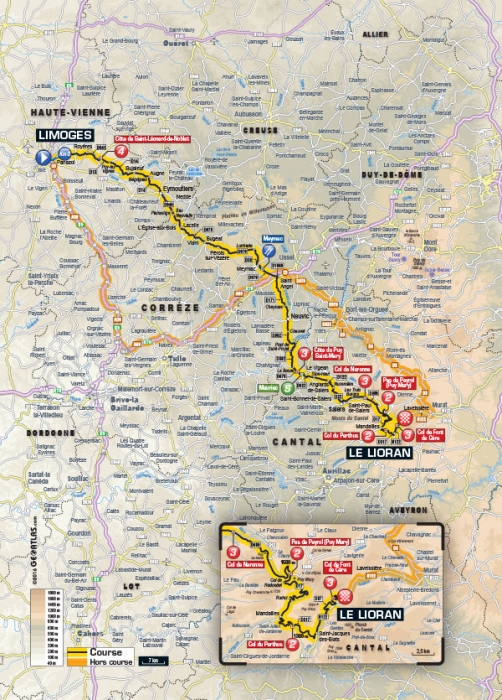 Тур де Франс-2016, превью этапов: 5 этап, Лимож - Ле Лиоран, 216 км