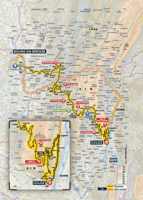 Тур де Франс-2016, превью этапов: 15 этап, Бурк-ан-Брес - Кюло, 160 км