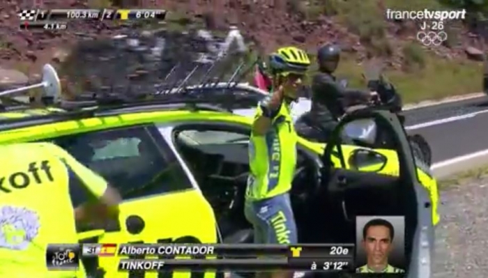 Альберто Контадор прекращает борьбу на Тур де Франс-2016