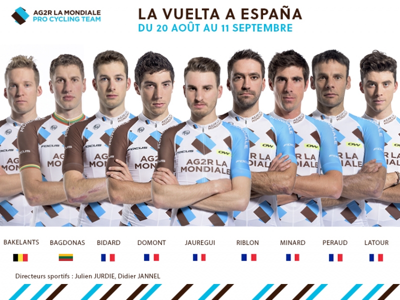 Состав команды AG2R La Mondiale на Вуэльту Испании-2016