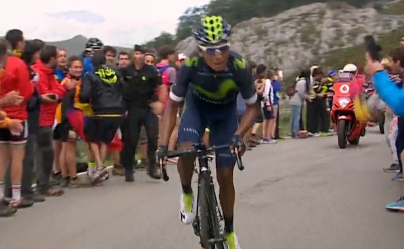 Наиро Кинтана - лидер общего зачёта, Алехандро Вальверде в зелёной майке после 10-го этапа Вуэльты Испании-2016