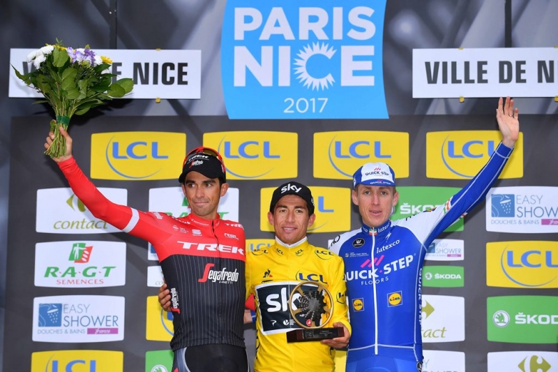 Серхио Энао, Давид де ла Крус, Дэн Мартин и Жулиан Алафилипп о 8-м этапе Париж-Ницца-2017