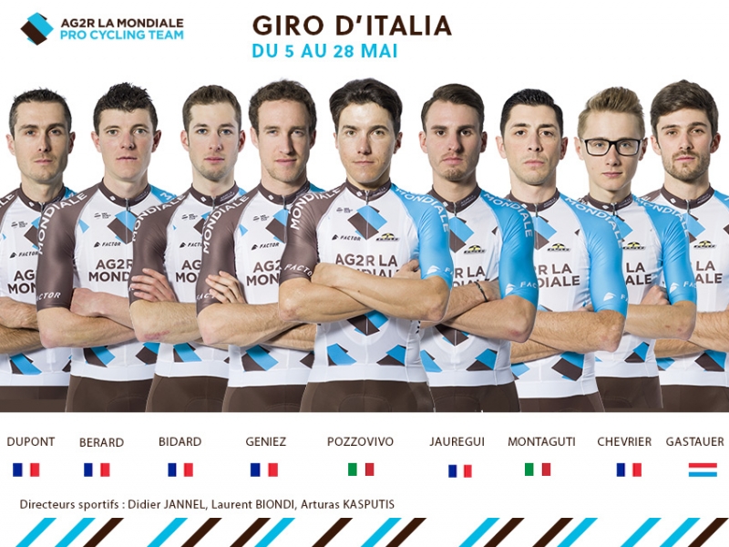 Состав команды AG2R La Mondiale на Джиро д'Италия-2017