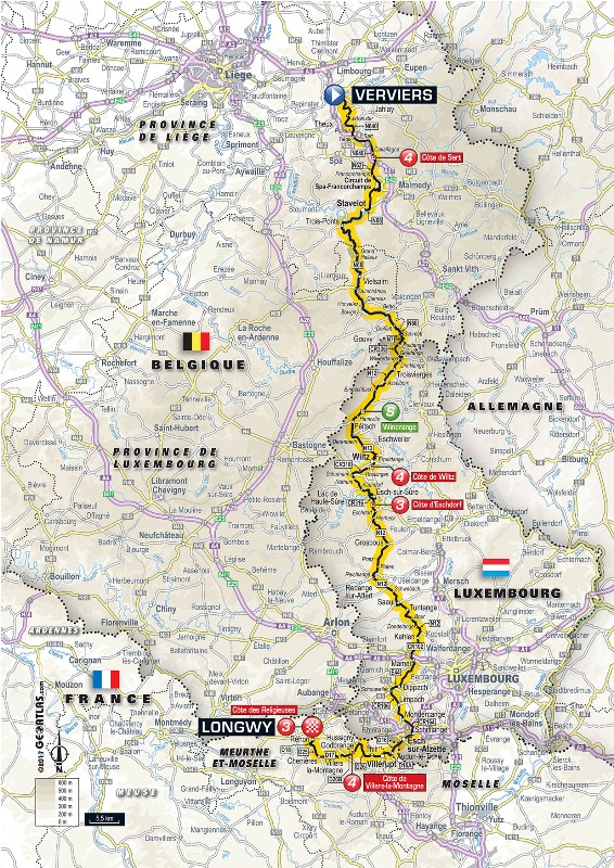 Тур де Франс-2017. Альтиметрия маршрута - 3 этап