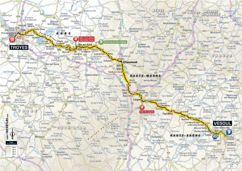 Тур де Франс-2017. Альтиметрия маршрута - 6 этап