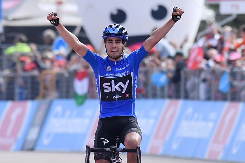 Микель Ланда посвятил победу на 19-м этапе Джиро д'Италия-2017 Микеле Скарпони