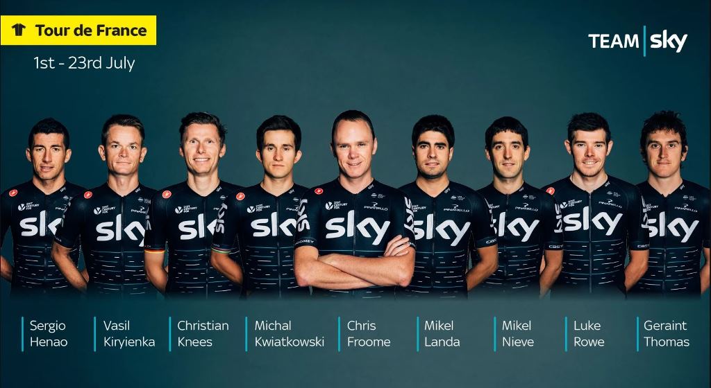 Команда Sky объявила состав на Тур де Франс-2017