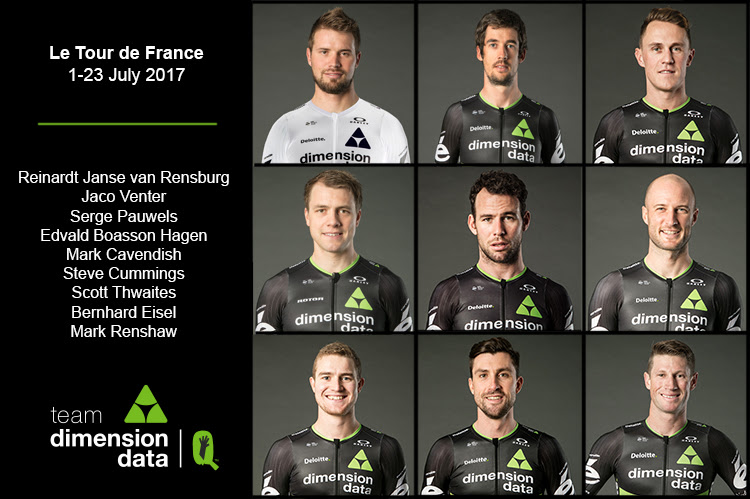 Состав команды Dimension Data на Тур де Франс-2017