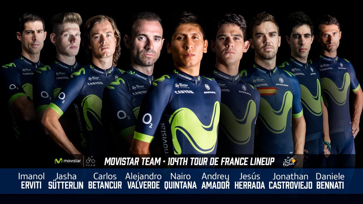 Состав команды Movistar на Тур де Франс-2017