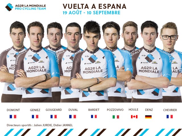 Состав команды AG2R La Mondiale на Вуэльту Испании-2017