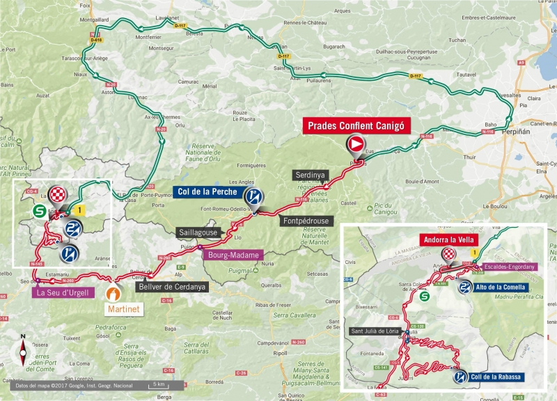 Вуэльта Испании-2017, превью этапов: 3 этап, Прад (Франция) - Андорра-ла-Велья (Андорра), 158,5 км
