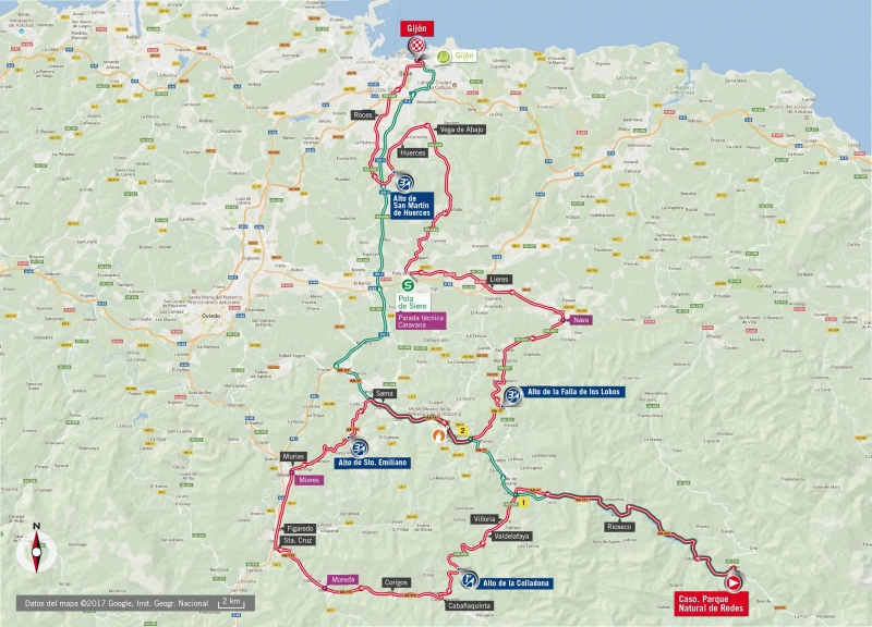 Вуэльта Испании-2017, превью этапов: 19 этап, Касо. Природный Парк Редес - Хихон, 149,7 км