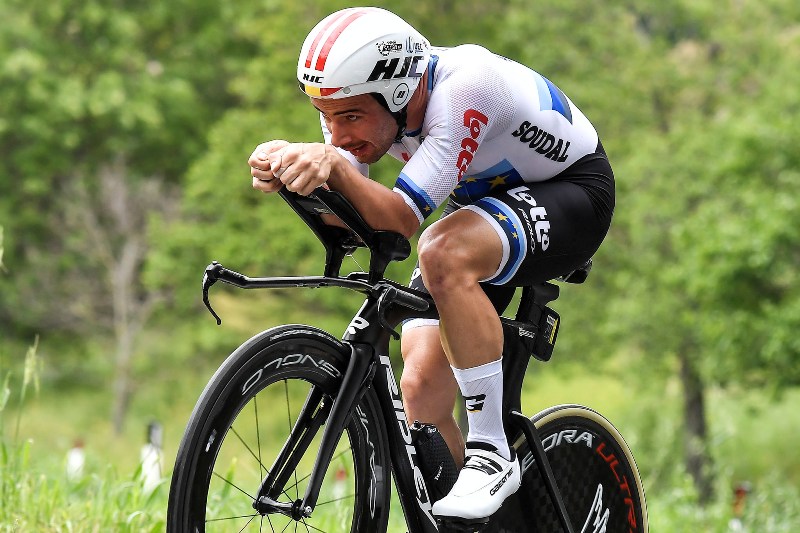 27-летний бельгийский гонщик команды Lotto Soudal Виктор Кампенартс проиграл 11 секунд словенскому гонщику команды Jumbo-Visma в разделке с финишем в подъём 2-й категории на 9-м этапе Джиро д’Италия-2019
