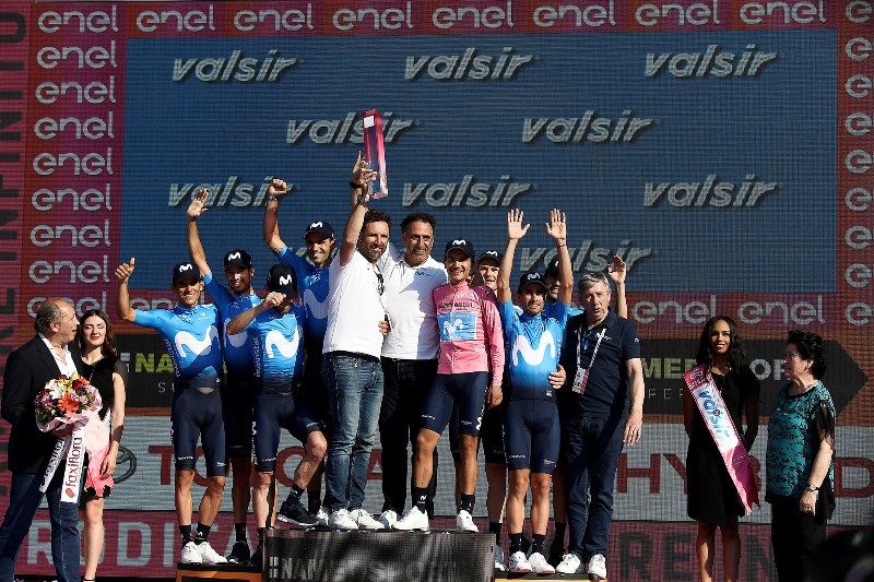 Испанская велокоманда Movistar стала победителем командного зачёта Джиро д’Италия-2019