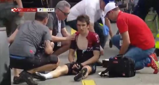 Герант Томас сошёл с Тура Швейцарии-2019 после падения на 4-м этапе