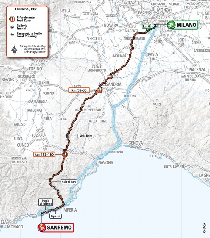 Беспрецедентное изменение маршрута Милан-Сан-Ремо в 2020 году