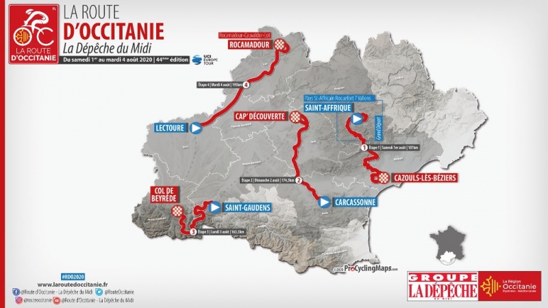Route d'Occitanie-2020. Маршрут