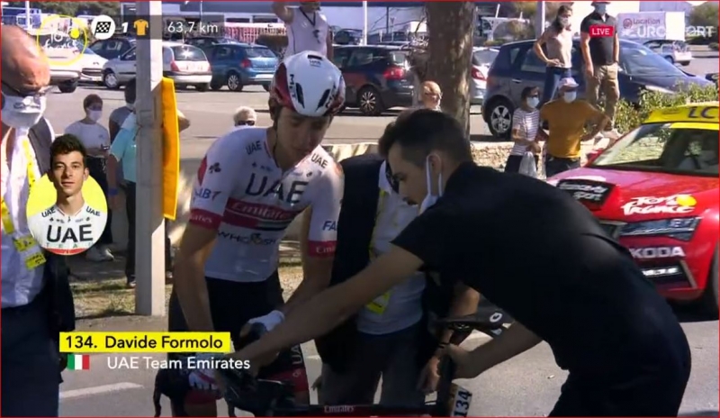 Давиде Формоло сошёл с Тур де Франс-2020 после 10-го этапа