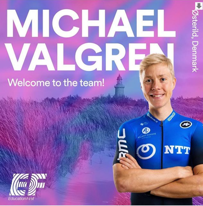 Михаэль Вальгрен переходит в велокоманду EF Pro Cycling