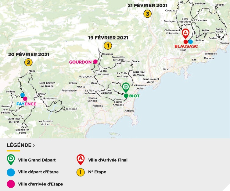 Tour des Alpes Maritimes et du Var-2021. Маршрут