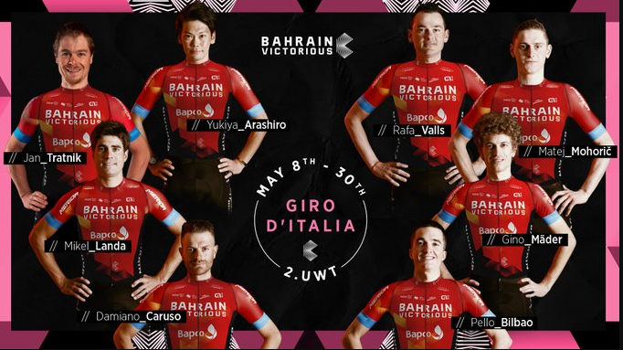 Микель Ланда – капитан команды Bahrain Victorious на Джиро д’Италия-2021