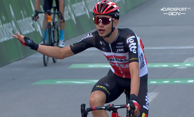 Андреас Крон – победитель 6 этапа Тура Швейцарии-2021 после релегации Руя Кошты