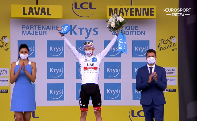 Тадей Погачар выиграл разделку 5 этапа, Матье ван дер Пул сохранил жёлтую майку Тур де Франс-2021
