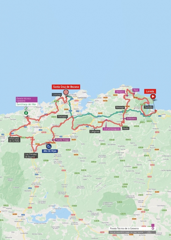 Вуэльта Испании-2021, превью этапов: 16 этап, Ларедо - Санта-Крус-де-Бесана, 180 км