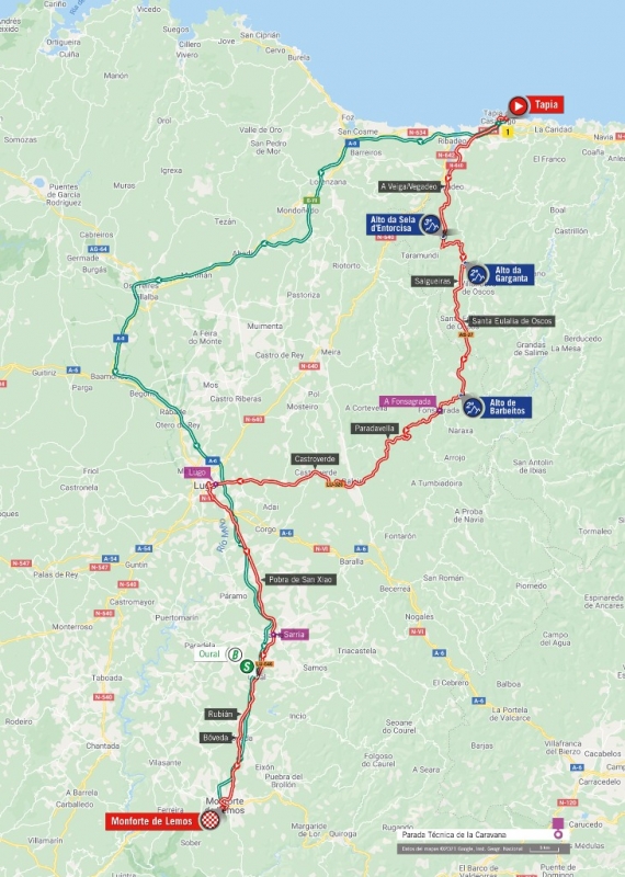 Вуэльта Испании-2021, превью этапов: 19 этап, Тапия-де-Касарьего - Монфорте-де-Лемос, 191,2 км