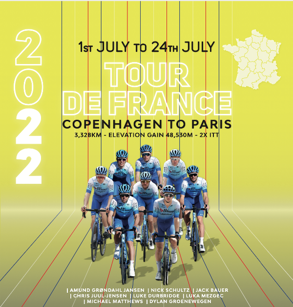 Дилан Груневеген и Майкл Мэттьюс возглавят команду BikeExchange-Jayco на Тур де Франс-2022