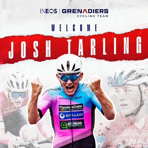 18-летний Джош Тарлинг подписал трёхлетний контракт с велокомандой INEOS Grenadiers