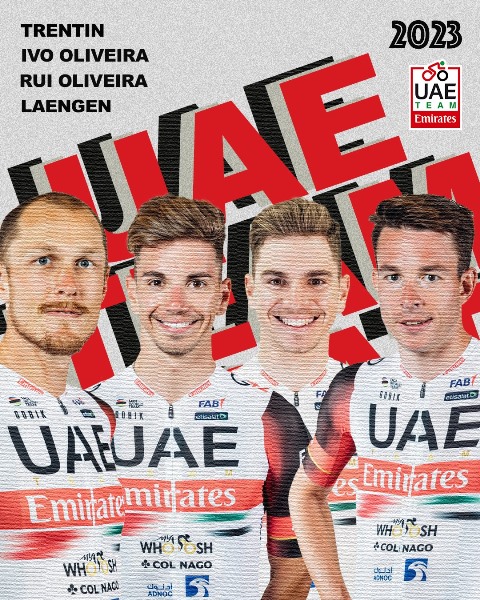 8 велогонщиков продлили контракты с командой UAE Team Emirates