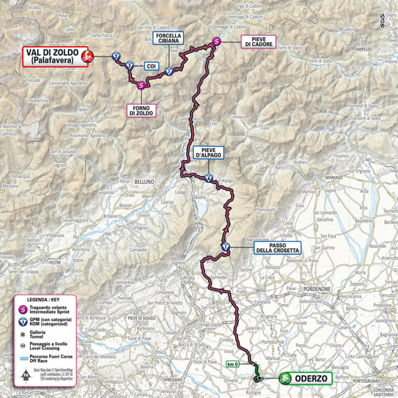 Джиро д’Италия-2023, превью этапов: 18 этап, Одерцо - Валь ди Зольдо