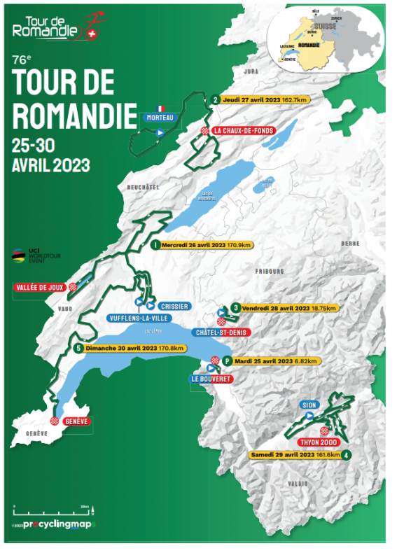 Тур Романдии-2023. Маршрут и участники