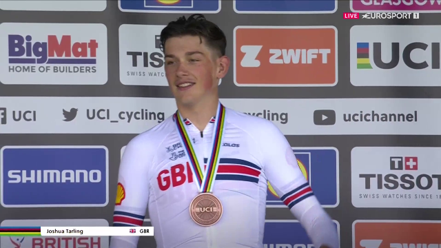 19-летний Джош Тарлинг - бронзовый призёр в разделке Чемпионата мира по велоспорту-2023